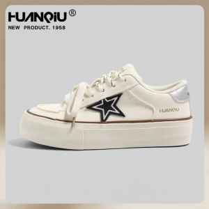 HuanQiu | Casual Fashion Sporty White Sneakers