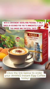 AHANO Instant Egg Coffee – Authentic Hanoi-Style rich creamy taste of Hanoi’s famous Egg Coffee VN
