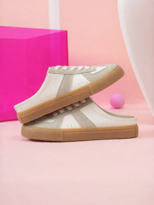 Semir | Giày Sneaker Nữ Cổ Thấp Tròn Mũi Không Dây Phong Cách Quân Đội Đức