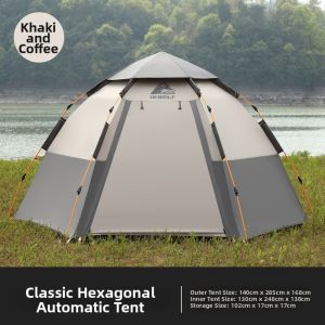 Hewolf | Automatic Portable Waterproof Sun-Resistant Tent Foldable Thick Dark Rubber