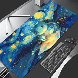 Bandai | Mouse Pad Gaming Accessories PC Gamer XXL HD Anime P-pokemonS B-bulbasaur Computer Desk Mat Laptop Varmilo Keyboard Pad Mousepad