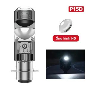 Bóng Đèn Pha Xe Máy Hai Màu LED H4 Hi Lo Beam Universal Fit Cho Yamaha Kawasaki Suzuki - 6000K Tuổi Thọ 50.000 Giờ