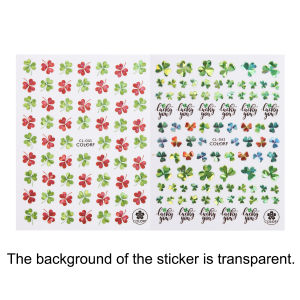 Lucky Four-Leaf Clover Seashell Nail Stickers Shimmering Laser Four-Leaf Clover Nail Decals Phone and Nail Decoration Stickers