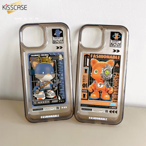 KISSCASE Cartoon Cat Jelly Clear Case Painting Color Suitable For Apple 14 Pro Max Mobile Phone Shell New Iphone13Pro Transparent 11/12 Couple Space Shell