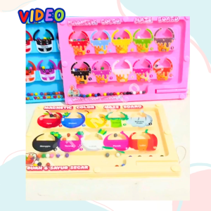 OG Mainan Edukasi Papan Magnetic Colour Maze Board AR6087