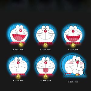 Miếng Dán Xe Hơi Phản Quang Doraemon Dễ Thương Miếng Dán Mũ Bảo Hiểm Chống Trượt Miếng Dán Trang Trí Cho Xe Máy Kẹp Tóc Hình Chú Mèo Máy