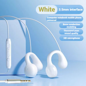Newmsnr | NEW Type C&3.5mm Clip-on Wired Headphones Stereo Sound Sports Earbuds Handfree Gamer Headsets Earphones with HD Mic For Samsung