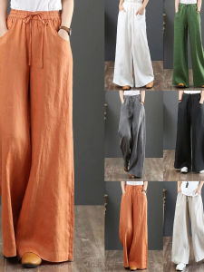 High Waist Wide Leg Loose Casual Pants Womens Street Style Straight Leg Long Trousers Comfortable Loose Fit Summer Fashion
