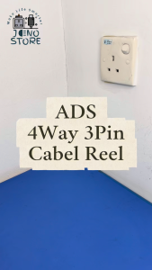 SIRIM ADS 4 way 3 Pin Heavy Duty Cable Reel With FULL 100% COPPER 5/7/9Meter Wire Portable Use