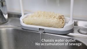 Multifunction Kitchen Organizer Rack Drain Towel Holder Vertical Soap Storage Racks Cleaning Cloth Hanger Kitchen