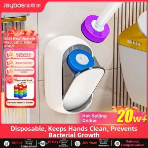 Joybos | Bàn Chải Vệ Sinh Toilet Dùng Một Lần Làm Sạch Hiệu Quả ở Các Khu vực Khó Đạt tới Treo Tường Dễ Lắp Đặt