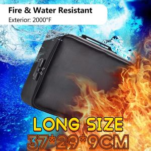 Long Waterproof Fireproof Document Organizer Money Organizer Document   Bag File Bill Organizer