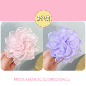 Princess Side Bangs Floral Hair Clip Childrens Fairy Tale Mesh Girls Hair Accessories Elegant Headwear Silvermai Original Design