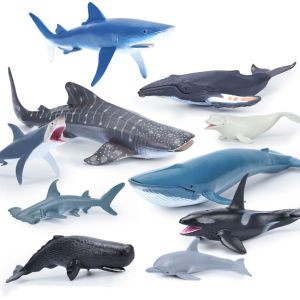 Marine Biological Solid Model Miniature Simulation Whale Shark Toy Dolphin Model for Children Gifts