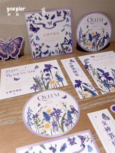 Fresh Butterfly Design Goddess Day Card Three Eight Womens Day Decorative Wishing Card Country Style Single Page Non-Musical