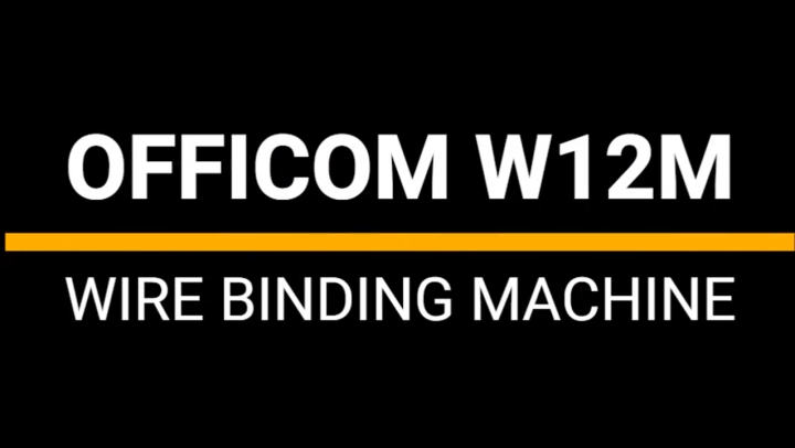 Officom Wire Binding Machine W12M A4 Size for Double Loop Ring Binder Heavy Duty Notebook Project School Office Supplies