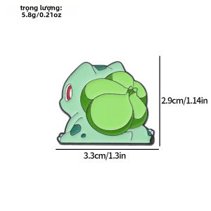 Bandai | Ghim Cài Áo Men Bulbasaur - Trâm Cài Hình Quái Vật Hoạt Hình Dễ Thương Có Đốm Xanh Hợp Kim Cứng Phụ Kiện Cosplay Dành Cho Mọi Lứa Tuổi