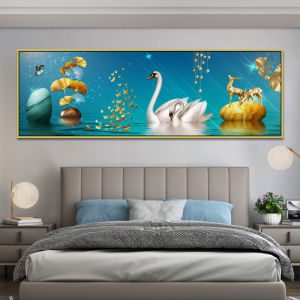 Modern Decorative Wall Art Bedside Painting Living Room Sofa Background Wall Stickers Bedroom Decor PVC Spray Painted Artwork