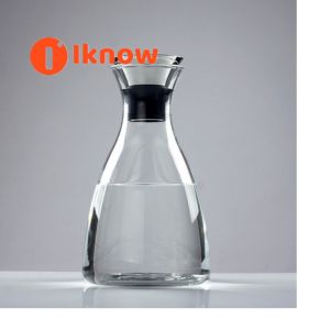 I know Glass Carafe with Lid 1L/1.5L Thickening Borosilicate Drip-free Glass Pitcher for Hot/Cold Water Ice Tea and Juice Beverage
