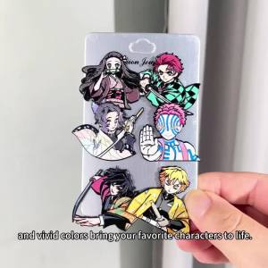Bandai | 6 Chiếc Demon Slayer Kimetsu No Yaiba Hoạt Hình Thổ Cẩm Nhân Vật Anime Ba Lô Phụ Kiện Cho Túi Đi Học Đồ Dùng