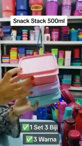 Tupperware Snack & Stack 500ml 1บางสีเลือก - อาหารภาชนะบรรจุ
