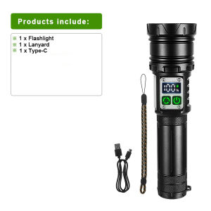 2800000LM New Powerful Led Flashlight Long Range 3000m Torch Super Bright Strong Magnetic Flashlight Rechargeable 5000mAh Torch
