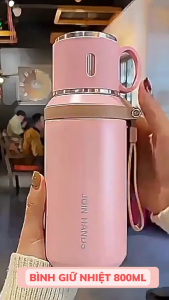 Bình Giữ Nhiệt Kèm Ly Uống Nước 800ml Join Hands Tiện Dụng