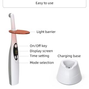 Dental Wireless LED Curing Lamp 2200mW/c㎡ Led Resin Cure Light Resina Lampara Led Fotocurado Dental Curing Light