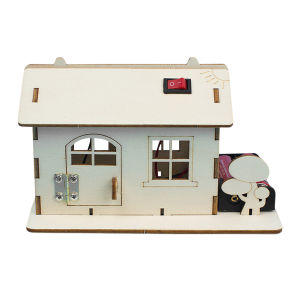 【New Arrival】 Baby Wooden Cabin Building Set with Light for Early Learning and Hands-On Creativity