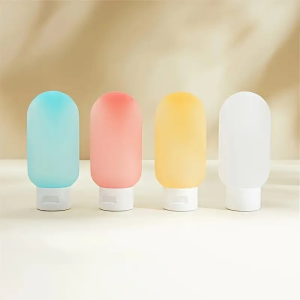 4 Chai Nhựa Du Lịch Có Thể Nạp Lại 2.03oz Hộp Đựng Chống Rò Rỉ Có Túi Đựng Dầu Gội Kem Dưỡng Da - Hộp Đựng Di Động