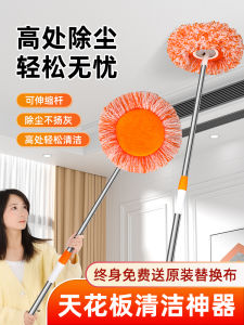 Sunflower Extendable Mop Manual Cleaning Tool for Ceiling And Wall Mold Removal Multi-Functional Household Dust Pusher