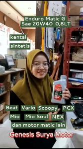 Oli Enduro Matic G 20W40 0.8LT Sifat Kental Pertamina Oil