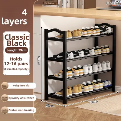 JIAJIESHI | Compact Plastic Shoe Rack for Narrow Spaces Multi-tiered