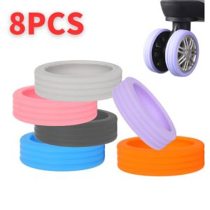 ผ้าคลุมป้องกันกระเป๋าล้อลาก8ชิ้น ลดเสียงรบกวน กระเป๋าเดินทาง กระเป๋าถือเดินทาง รองเท้า ล้อซิลิโคน ยืดหยุ่น สูง