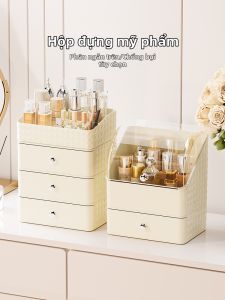 BAOJIAWANG | Hộp Đựng Mỹ Phẩm Có Ngăn Kéo - Tích Hợp - Chống Bụi