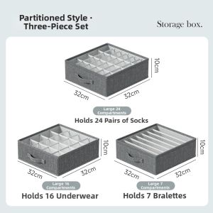 bicoy | Storage Divider Organizer Box For Underwear Socks