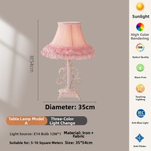 OUCHAO | Elegant French Lace Princess Atmosphere Table Lamp