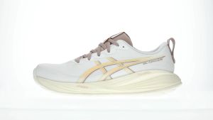 ASICS Men GEL-CUMULUS 27 Running Shoes in White/Fawn