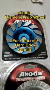 AKODA Heavy Duty Diamond Cup Wheel 4"/100mm Grey AS04-CW100GY / AS04-CW100B