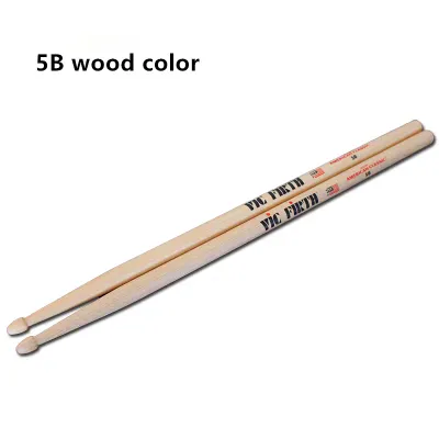 BBProfessional Vic Firth Drumsticks 5A 5B 7A 2B Hickory Drum Sticks For Jazz Rock Durable Musical Instrument