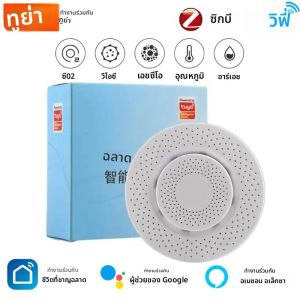 Tuya Zigbee/WiFi Air Quality Sensor Smart Air Box CO2 เมตรฟอร์มาลดีไฮด์ VOC อุณหภูมิความชื้นเซนเซอร์ผ่าน Alexa Google Home