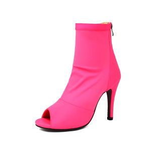Jazz Dance Fashion Fish Mouth Sandal Boots New Arrival Stiletto Heel Ankle Boots Catwalk Dancing Shoes Elastic Socks Boots Skinny Boots Plus Size