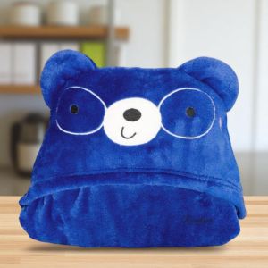 ผ้าห่มฮู้ดสัตว์ลายน่ารัก เนื้อผ้าห่มโพลีบัว ผ้าหนานุ่ม ขนนุ่มลื่น ซักทำความสะอาดง่าย ขนาด 30x60นิ้ว