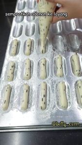 Loyang Kue Lidah Kucing Cetakan biscuit Cetakan kue