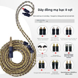 Yongse | Dây Cáp mmcx Đồng Tinh Thể Đơn Nâng Cấp 0.78mm