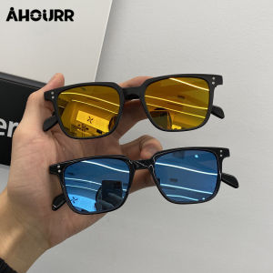 แว่นตากันแดด สไตล์วินเทจ ชุดแว่นทรงสี่เหลี่ยมเล็ก ตรงกับสีออดิเคเกอร์ เพื่อป้องกันรังสียูวี สำหรับผู้ชายและผู้หญิง