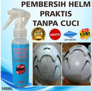 PEMBERSIH HELM TANPA CUCI LUCKYRINS HELMET CLEANER GRATIS LAP MICROFIBER