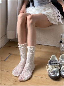 สไตล์เจ้าหญิง ลูกไม้ Trim ตกแต่ง โบว์ Knot Hollow Out ระบายอากาศได้ดี ฤดูร้อน กระเป๋ากีฬา JK/เกียร์กลางแจ้ง/อุปกรณ์เสริมรองเท้า ลูกไม้ S