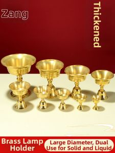 ZANGCUN | Buddhist Copper Thickened Oil Lamp Stand