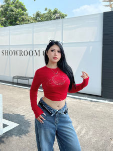 CDSOUL plus Size Womens T-Shirt Backless Slimming Long Sleeve Spicy Girl Design Street Style Autumn Fashion Pear Shape Fit